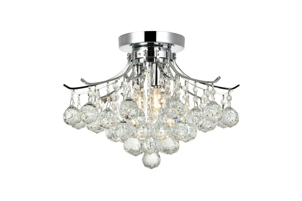 Toureg 3-Light Flush Mount in Chrome with Clear Royal Cut Crystal