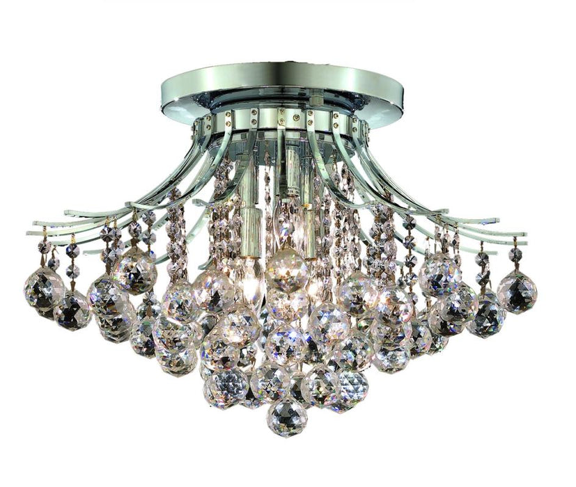 Toureg 6-Light Flush Mount in Chrome with Clear Royal Cut Crystal