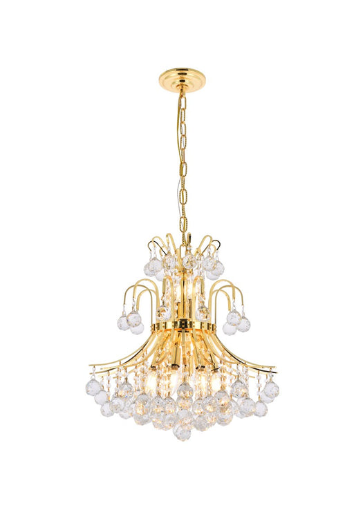 Toureg 10-Light Pendant in Gold with Clear Royal Cut Crystal