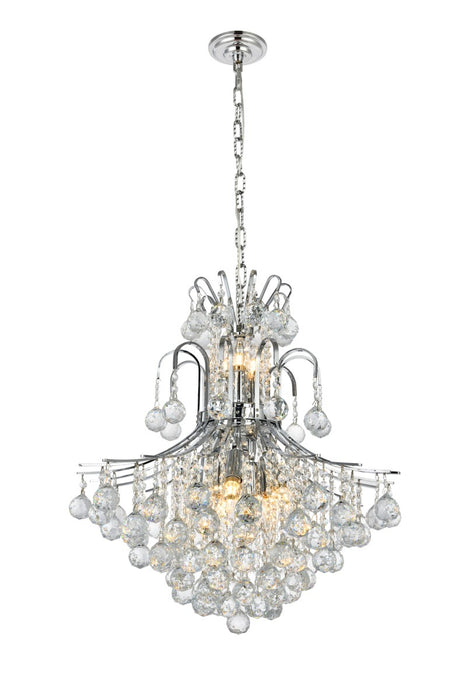 Toureg 11-Light Chandelier in Chrome with Clear Royal Cut Crystal