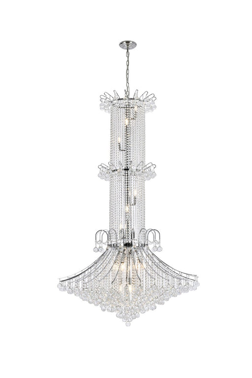 Toureg 20-Light Chandelier in Chrome with Clear Royal Cut Crystal