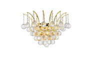 Victoria 3-Light Wall Sconce in Gold with Clear Royal Cut Crystal
