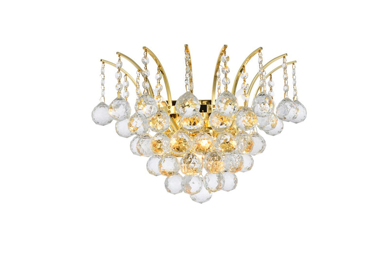 Victoria 3-Light Wall Sconce in Gold with Clear Royal Cut Crystal