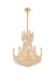Corona 9-Light Chandelier in Gold with Clear Royal Cut Crystal