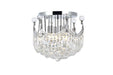 Corona 6-Light Flush Mount in Chrome with Clear Royal Cut Crystal