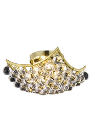 Corona 4-Light Flush Mount in Gold with Clear Royal Cut Crystal