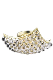 Corona 4-Light Flush Mount in Gold with Clear Royal Cut Crystal