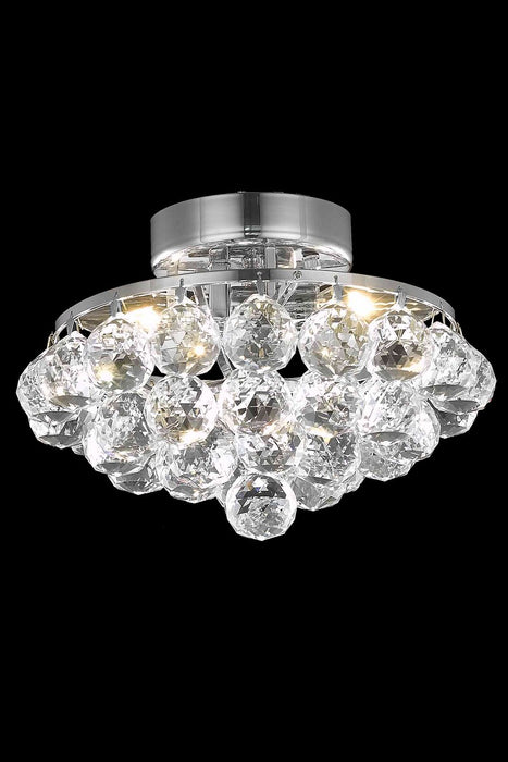 Corona 3-Light Flush Mount in Chrome with Clear Royal Cut Crystal