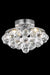 Corona 3-Light Flush Mount in Chrome with Clear Royal Cut Crystal