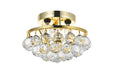 Corona 3-Light Flush Mount in Chrome with Clear Royal Cut Crystal