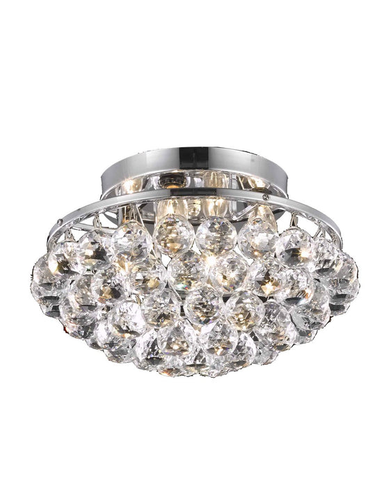 Corona 4-Light Flush Mount in Chrome with Clear Royal Cut Crystal