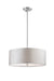 Silvain Pendant in Chrome Silver Fabric Shade - Lamps Expo