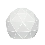 Pandora Table Lamp in White with White Metal Cut Shade, E27 Type A 40W