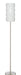 Pandora Floor Lamp in Brushed Nickel with White Metal Cut Shade, E27 Type A 100W