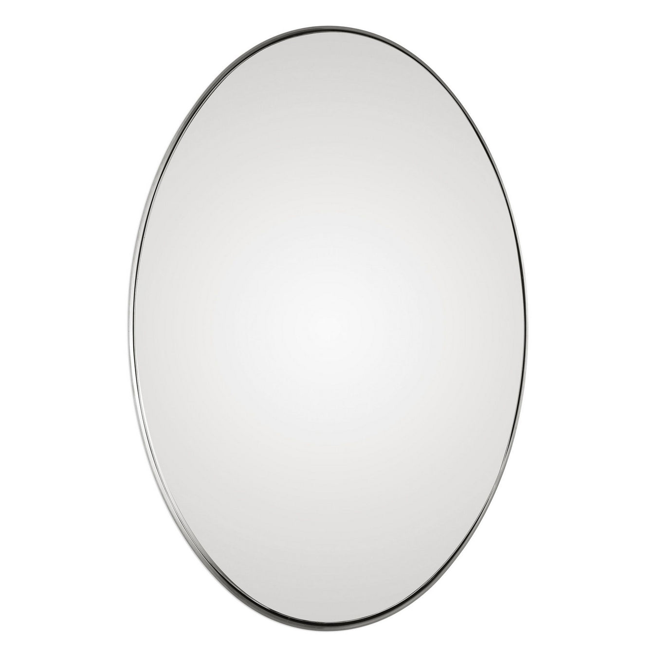 Uttermost's Pursley Brushed Nickel Oval Mirror