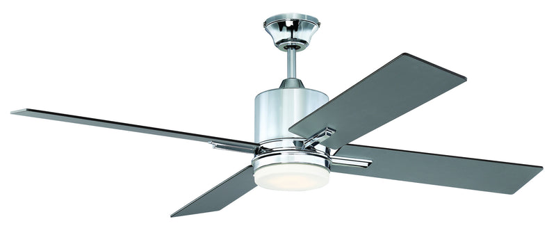 Teana 1-Light Ceiling Fan in Chrome, Wall Control