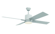 Teana 1-Light Ceiling Fan in White, Wall Control