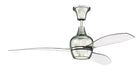 Bordeaux 1-Light Ceiling Fan in Polished Nickel w/Clear Acrylic BLD.