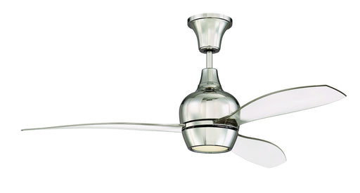 Bordeaux 52" Ceiling Fan in Polished Nickel with Clear Acrylic Blade - Lamps Expo