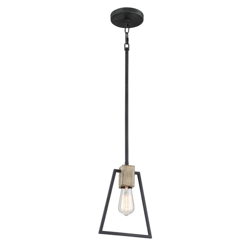 Brockton 1-Light Mini Pendant in Grey Ash