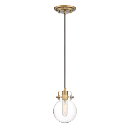 Sidwell 1-Light Mini Pendant in Weathered Brass
