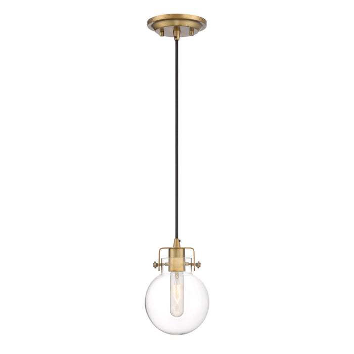 Sidwell 1-Light Mini Pendant in Weathered Brass