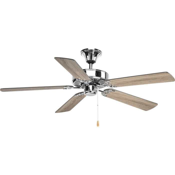Airpro 52" 5-Blade Ceiling Fan in Polished Chrome with Graphite/Matte Black Blade