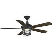 Smyrna 52" 5-Blade Ceiling Fan in Forged Black
