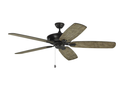 Colony Super Max Ceiling Fan in Aged Pewter with Light Grey Weathered Oak Blade