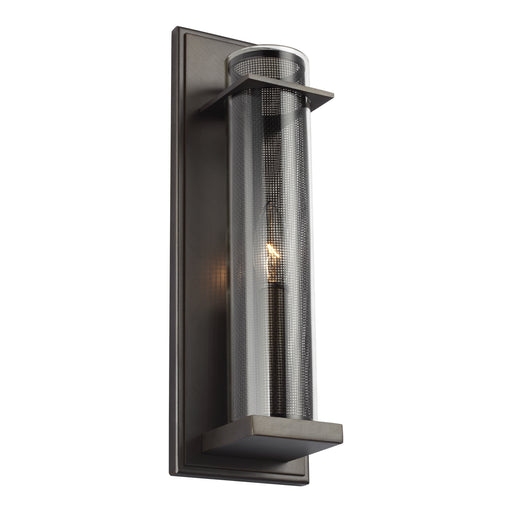 Silo Bath Sconce in Antique Bronze with Clear�Glass