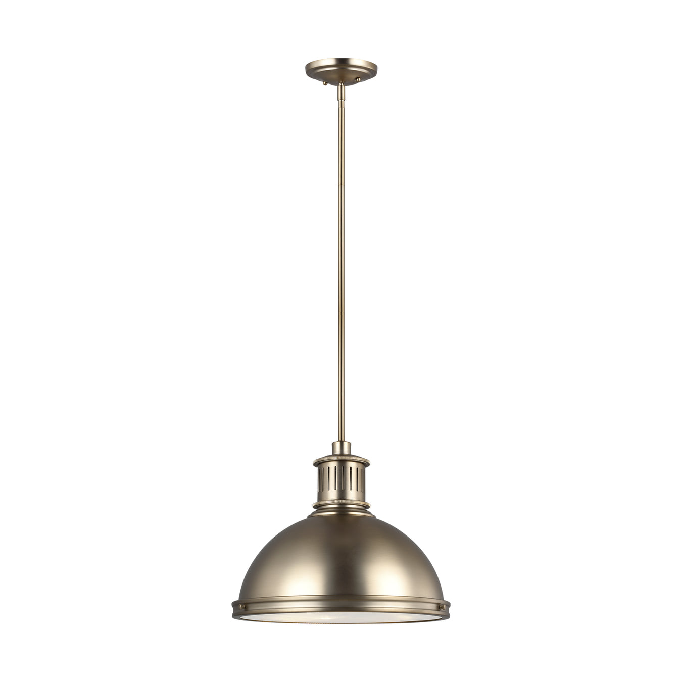 Pratt Street Metal Three Light Pendant in Satin Bronze - Lamps Expo