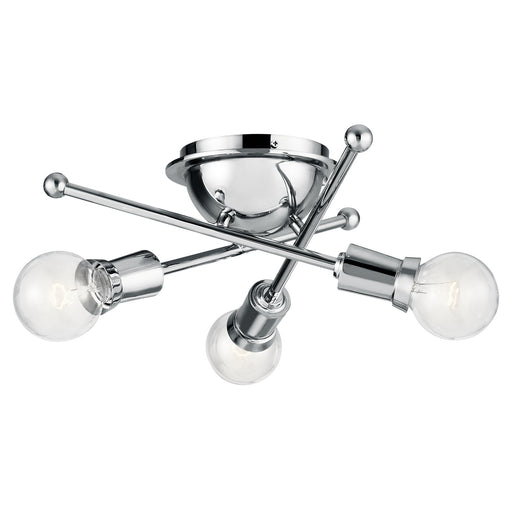 Armstrong Flush Mount 3-Light in Chrome