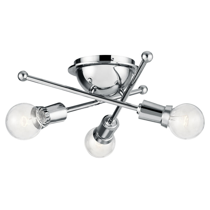 Armstrong Flush Mount 3-Light in Chrome
