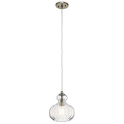 Riviera Mini Pendant 1-Light in Brushed Nickel