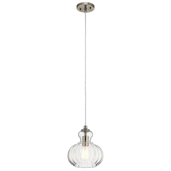 Riviera Mini Pendant 1-Light in Brushed Nickel