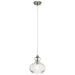 Riviera Mini Pendant 1-Light in Brushed Nickel