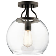 Harmony Semi Flush 1-Light in Olde Bronze