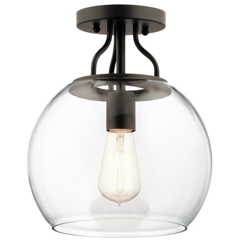 Harmony Semi Flush 1-Light in Olde Bronze