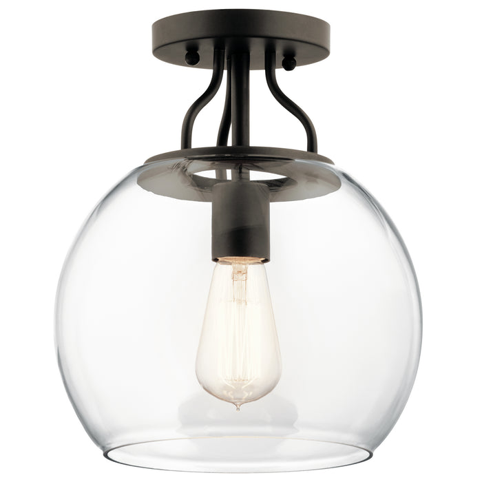 Harmony Semi Flush 1-Light in Olde Bronze