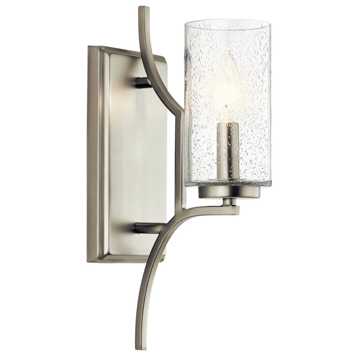 Vara Wall Sconce 1-Light in Brushed Nickel