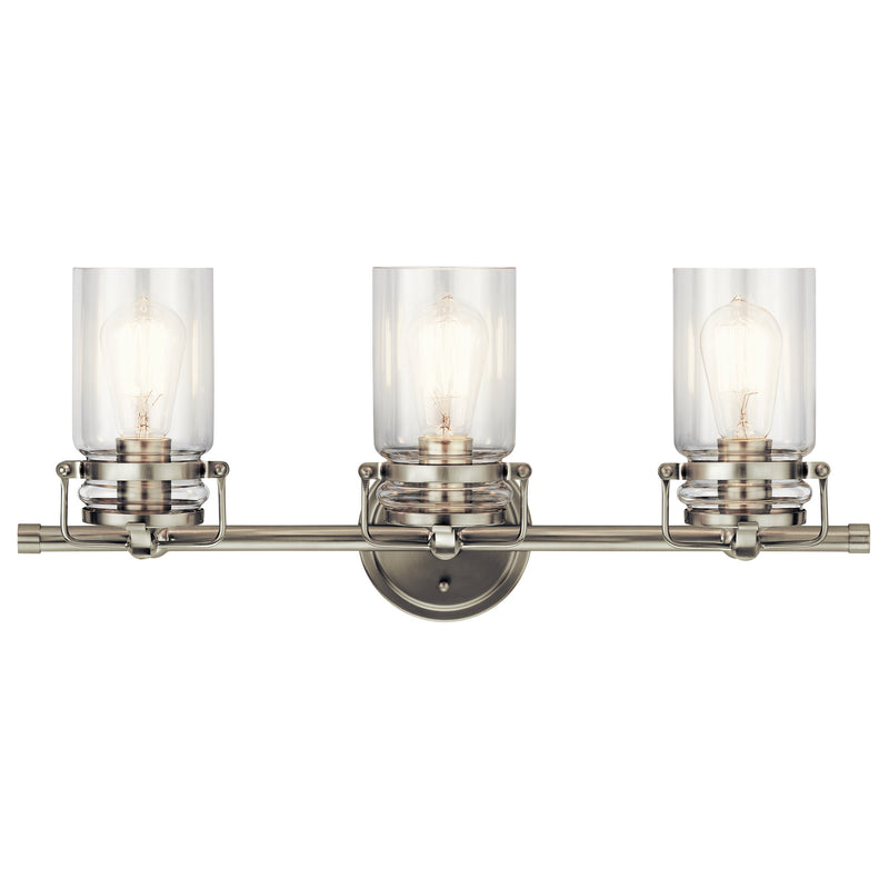 Brinley Bath Sconce 3-Light in Brushed Nickel