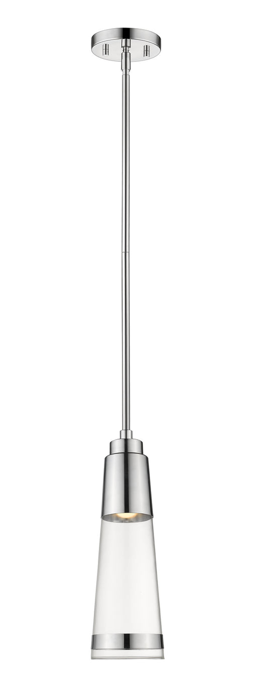 Ethos 1 Light Pendant in Chrome with Clear Glass