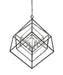 Euclid 4-Light Chandelier in Chrome & Matte Black - Lamps Expo