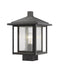 Aspen 1 Light Outdoor Post Mount Fixture in Oil Rubbed Bronze (Sqr. Base - not incl.)