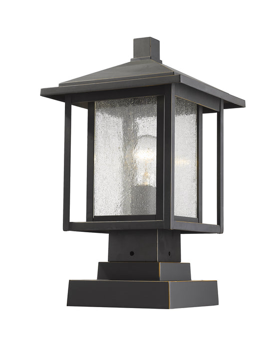 Aspen 1 Light Outdoor Pier Mounted Fixture in Oil Rubbed Bronze (SQPM Mount - incl.)