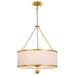 Broche 6 Light Chandelier in Antique Gold - Lamps Expo