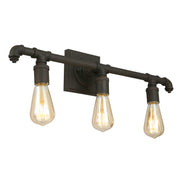 Wymer 3x60W Bath Vanity Light With Matte Bronze Finish