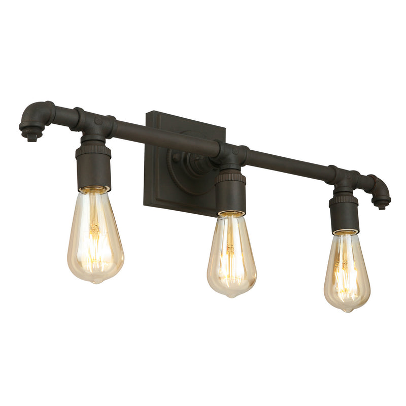 Wymer 3x60W Bath Vanity Light With Matte Bronze Finish