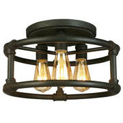 Wymer 3x60W Ceiling Light With Matte Bronze Finish