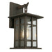 Arlington Creek 1x60W Outdoor Wall Light With Matte Bronze Finish and Clear Seeded Glass